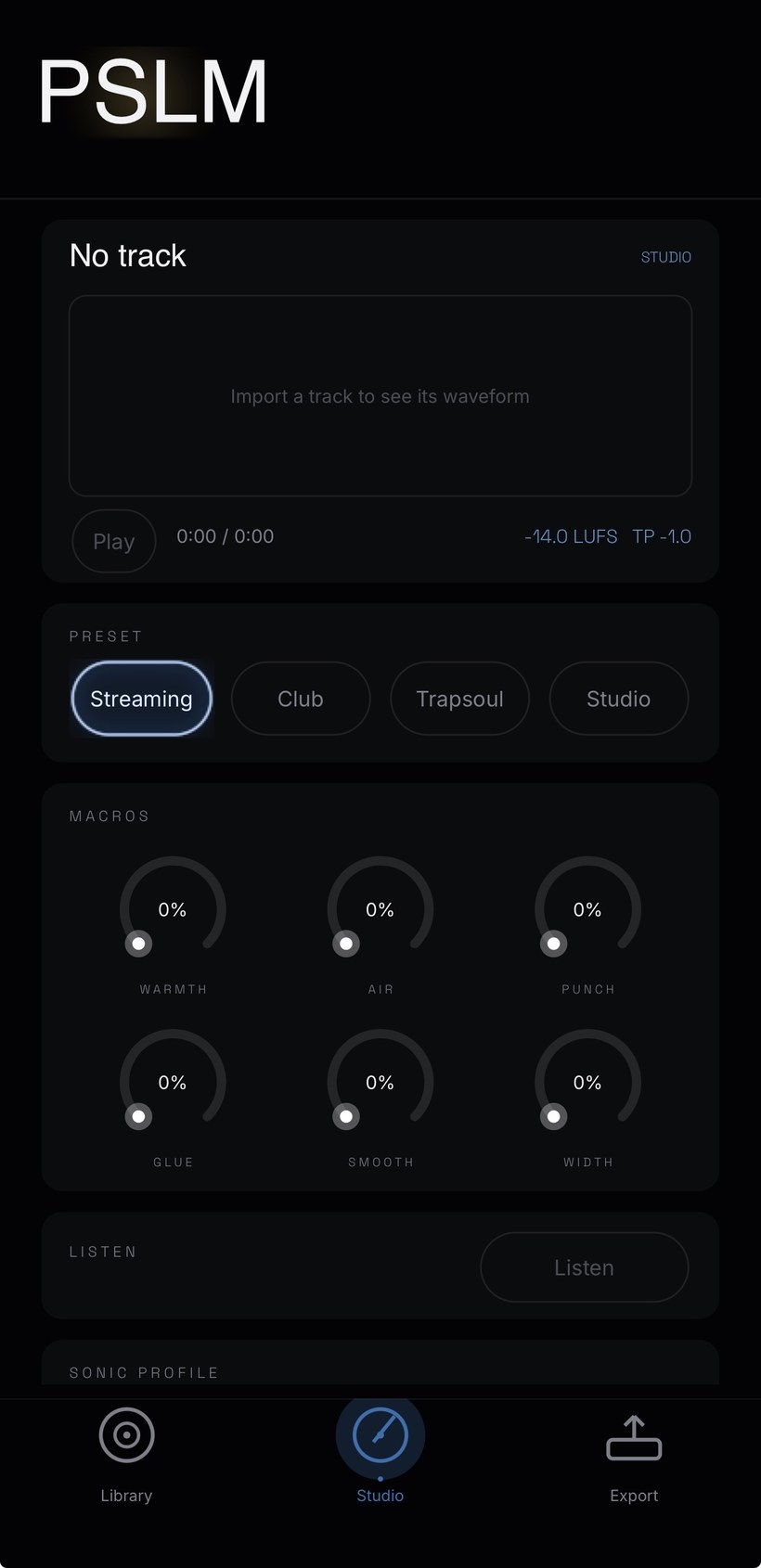 PSLM on iPhone